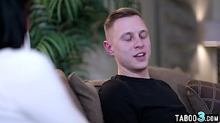 Mature stepmom got closer to her stepson