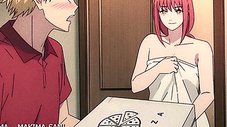 Makima Fucks the Pizza Delivery Guy ( Parody Cartoon XXX )