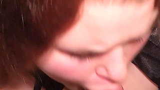 Hot Redhead Witch Gets Cum on Her Face and Mouth and Gets Fucked Sweetly in a Cowgirl Pose