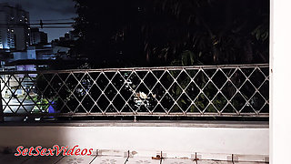 Biel Blondeliberal on the Balcony, on All Fours and Cumming in Her Mouth