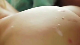 Two Hung Studs Fuck a Horny Brunette Teen in a Hot Threesome