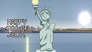 4th of July by Statue of Liberty Hentai Animation