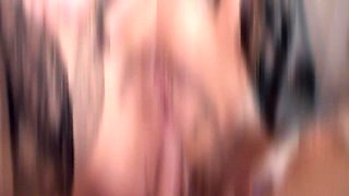 Sperm Shake - Amy Black Fox swallows a 6 cumshots cocktail after