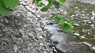 Italian MILF Outdoor River Fuck - Big Tits Blowjob Homemade HD
