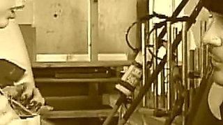 Beautiful Sexy Busty MILF Fucked and Cummed in Mouth by Big Vintage Cock at Work