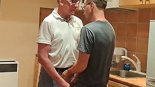 Jay Taylor whips out his big step daddy dick for horny boy to deep throat suck and enjoy