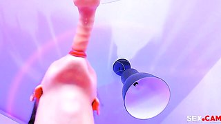 Gorgeous solo blowjob session with a cock-swallowing angel