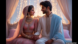 Indian newly married wife sharing