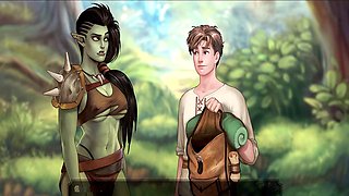 Cartoon sex, orc, cartoon fantasy
