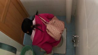I recorded pissing girls in the public toilet on my hidden cam