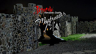 Castle prisoners rewarded with Our divine piss - Showered in Our divine piss in the Dracula Femdom Castle yard