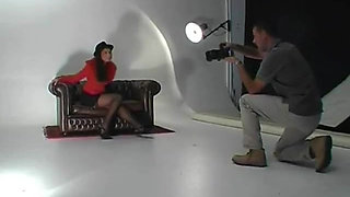 Casting babe gets fucked and sprayed with hot cum