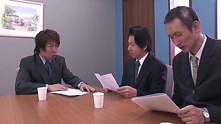 Sexy Japanese Lady Attends A Business Meeting That Turns Into An Orgy - Ayumi Nakura