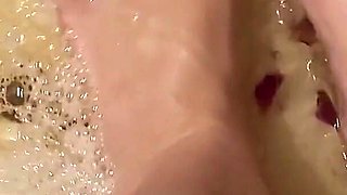 Washing My Feet with Rose Petals and Herbs After a Hard Day of Work