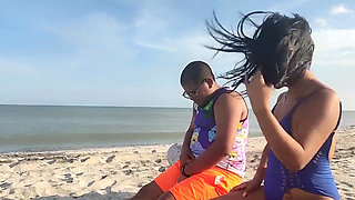 My stepbrother and I went to the beach