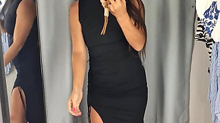 Clothes Changing - Fitting Room and Playing with Horny Pussy