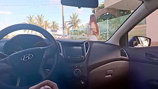 Risky Handjob On The Street For Redhead On The Street!