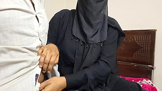 Sexy Burqa Bhabhi's Intimate Massage Session with Younger Guy - Real Desi Passion in Hijab