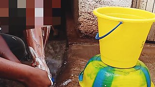 Bathing My Pregnant GF Outdoor, Dirty Environment Vibes