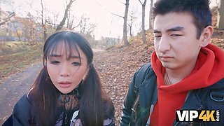 VIP4K. Petite tourist Sakura jumped on a stranger's penis. Hot sex with Sakura & Denis Marti