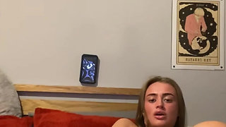 Watch this horny tattooed teen can't stop trembling as her fingers slides in deeper