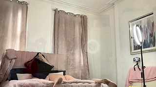 Latex domina pegging masked guy