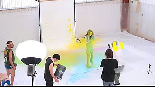 Flexible Asian fucked in hardcore threesome