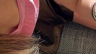 Hot Skinny Petite Blonde Teacher Makes the Principal Cum on Over Her by Slow Edging and Oily Ball Massage with Precum Dripping