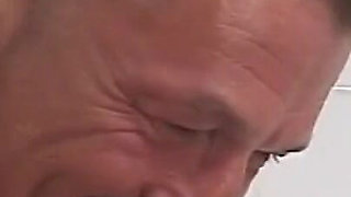 Two Horny Sluts Suck Big Hard Cock in the Public Toilet and Get Fucked Doggy Style