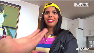 Curvy Latina Lucero Perez Oiled Up And Seduced Into Hot Amateur Fuck - CARNE DEL MERCADO