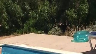 Perfect Babe From Germany Teasing at Swimming Pool