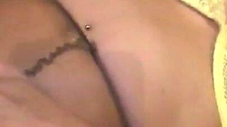 Japanese babe in pantyhose gets creampied
