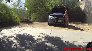 Leashed skank rough pounded doggystyle
