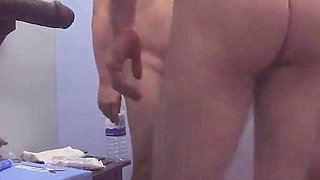 Linda Leclair's creampie gangbang, 8 guys double vaginal penetration