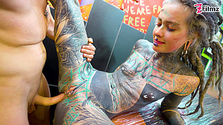 Pornstar Tattoo Artist Gets Assfucked From Customer - Hard Anal, ATM, Facial Cumshoot