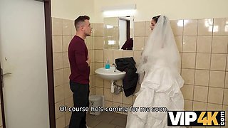 Sofia Lee's big tits get pounded by stranger in bathroom after wedding