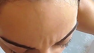 In the Jacuzzi She Starts to Masturbate Me with Her Fantastic Feet