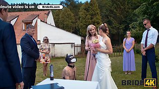 BRIDE4K. Blonde bride with natural tits enjoyed a good fuck on her kinky wedding