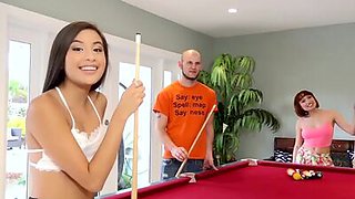 Mofos - Real Slut Party - Two Babes Play Strip Pool starring Zaya Cassidy and Adessa Winters
