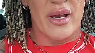 I Take Out My Tits and Fuck Myself in the Car so They Can See Me.
