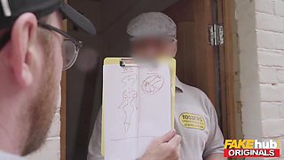 FAKE REMOVALS Fun with the Tossers gang as MILF and teen get fucked by FAKEHUB Originals: Porn