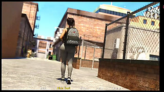 Sissy stepsister loses control of her huge cock.