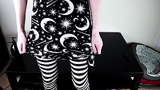 Shemale tranny enjoying solo masturbation