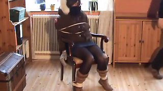 Chair Tied In Winter Jacket: Hardcore, Fetish  Bondage Porn