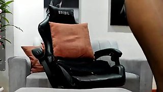 Sexy leggy brunette enjoys foot fetish
