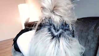 Blonde tight pussy babe has solo toy fun