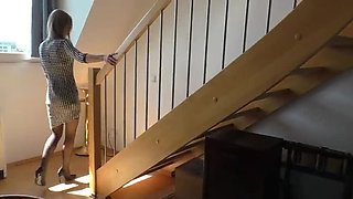 German Amateur Wife Secret Orgasm With School Friend - Homemade Fucking In Stockings