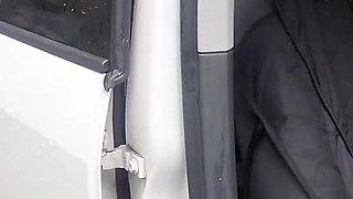 Public Agent: Stranded Biker Pick-up- Helped Him Warm up with Blowjob, Car Sex and Squirting Orga