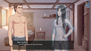 Lusty anime girl Misskitty2k gets down on a train in a cartoon fantasy