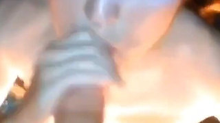 A Blowjob and Facial at the Hotel Pool and Amateur Wife Jerks Cock for Cumshot on Face